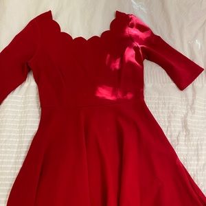 Lulu’s red scoop neck dress